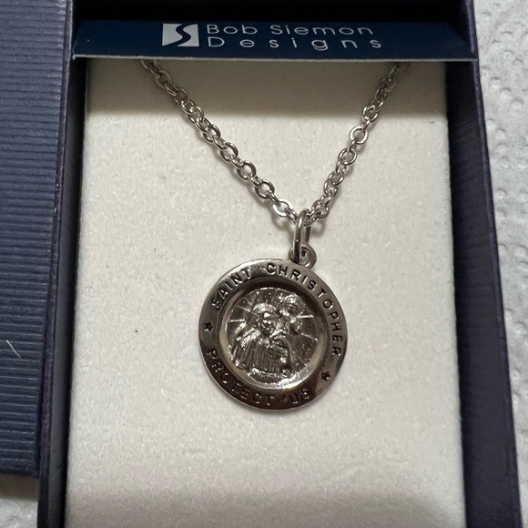 Bob Siemon Designs beautiful Christian stamped necklace NWT in original box - Picture 4 of 9